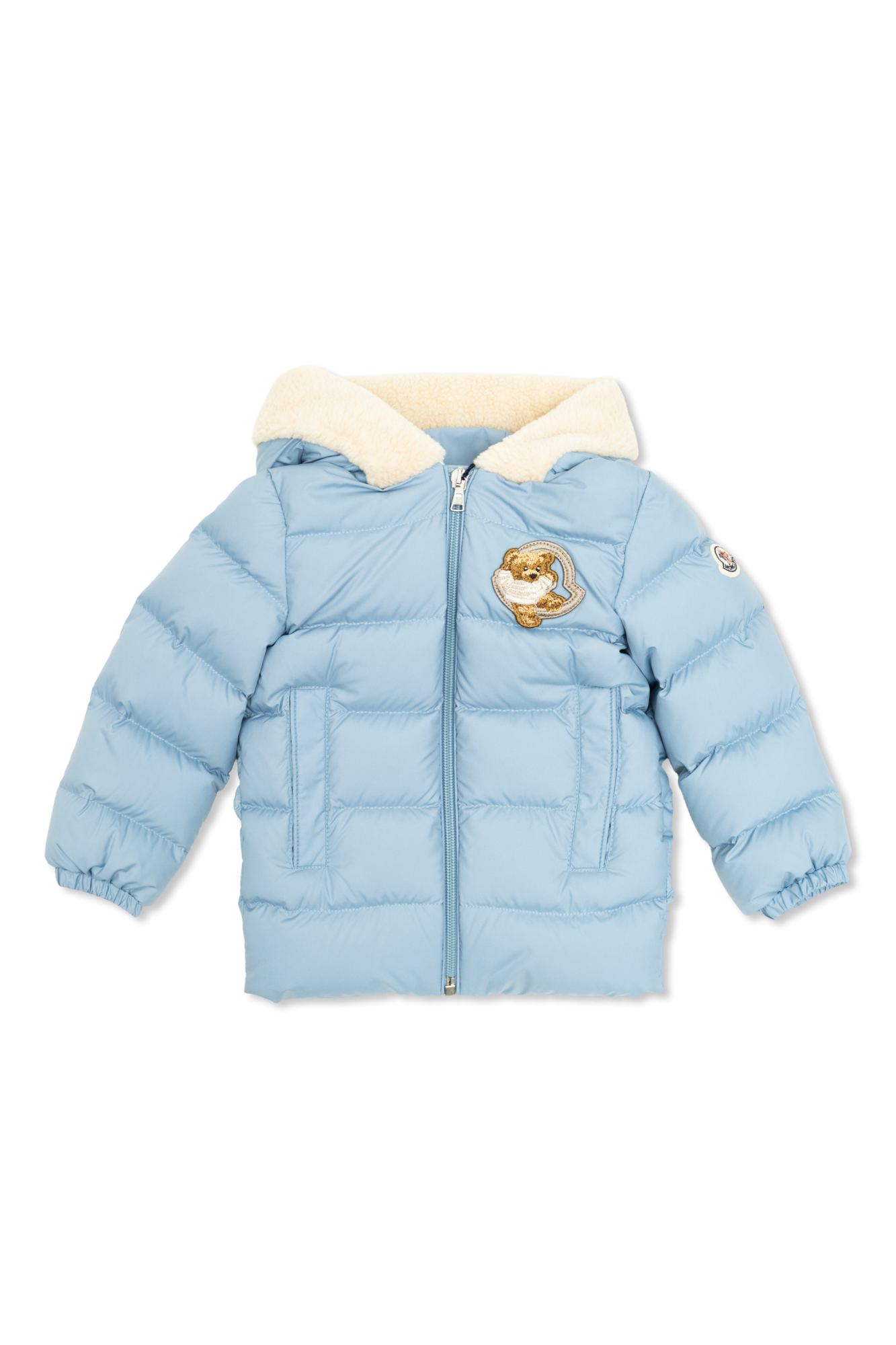 jweri大幅値下げ！MONCNERキッズダウン Light blue 'Kesimur' down jacket with hood Moncler Enfant